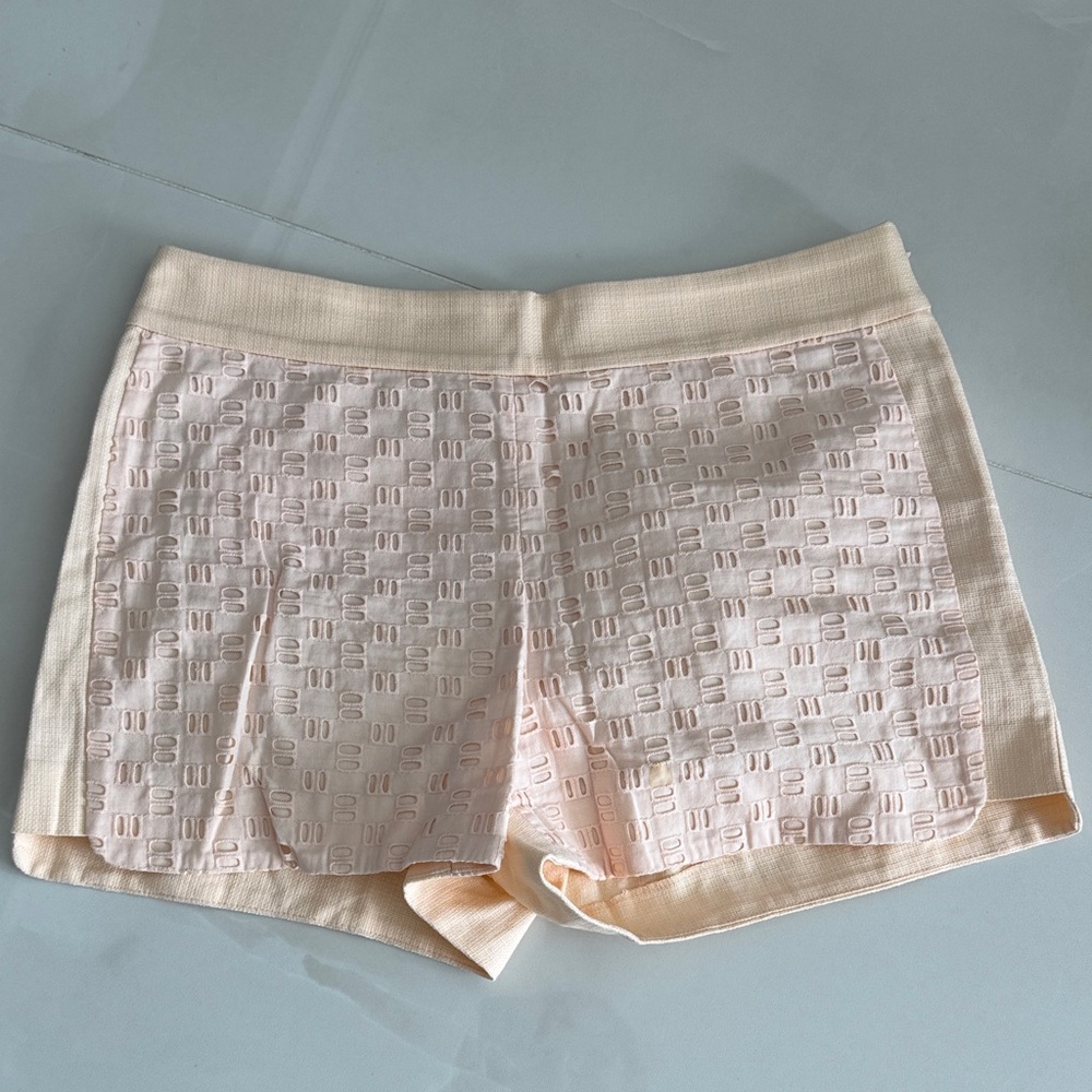 J. Crew Pale Blush Textured Shorts